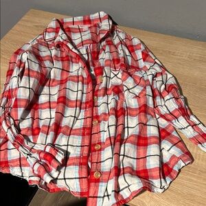 Red and White Plaid Shirt